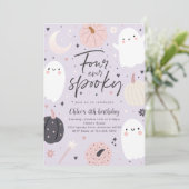 フォーエバー スプーキーボホ ハロウィン ゴースト 4歳の誕生日 招待状 (スタンド正面)