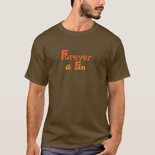 フォーエバー・ファン メンズ ブラウン Tシャツ (正面)