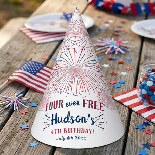 フォーエバー・フリー！7月4日 アメリカ独立記念日 4歳の誕生日パーティー パーティーハット