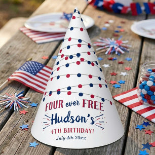 フォーエバー・フリー！7月4日 アメリカ独立記念日 4歳の誕生日パーティー パーティーハット