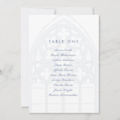 フォーエバー・ブルー・ゴシッククラシック結婚式席次カード (正面)