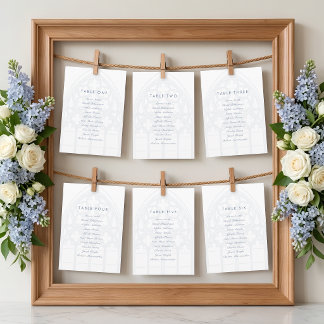 フォーエバー・ブルー・ゴシッククラシック結婚式席次カード