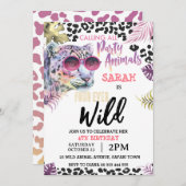 フォーエバー ワイルド ４歳の誕生日パーティー招待状 招待状 (正面/裏面)