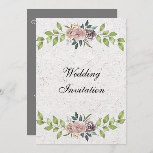 フォーエバー – 2つのハート- 1つの愛の結婚式招待状 招待状 (正面/裏面)