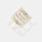 フォーエバー – 2つのハート- 1つの愛の結婚式招待状 縁ありカクテルナプキン (角)