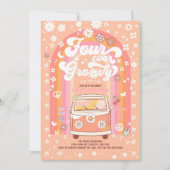 フォーエバーGroovyVan Bus 4th誕生日 招待状 (正面)