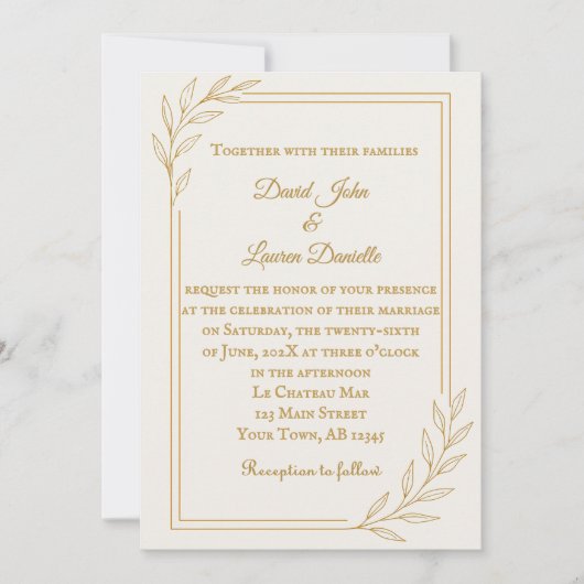 フォーエバーUsフォト結婚式招待状 招待状 (正面)