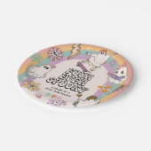 フォーエバ不気味レトロハロウィーン4歳の誕生日 ペーパープレート (アングル)