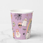 フォーエバ不気味レトロハロウィーン4歳の誕生日 紙コップ (右)