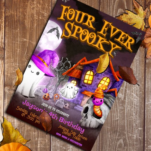 フォーエバ不気味ー – 4th誕生日招待状 招待状
