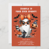 フォーエバ不気味幽霊ハロウィーン4歳の誕生日 招待状 (正面)