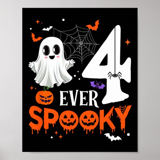 フォーエバ不気味誕生日デコレーションハロウィーン4t ポスター (正面)