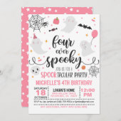 フォーエバ不気味誕生日招待状 – 少女(Wh/P) 招待状 (正面/裏面)