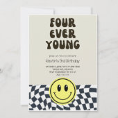 フォーエブヤングレトロボーイズ4歳招待状 招待状 (正面)