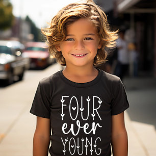 フォーエブヤング – 4誕生日4歳の誕生日 Tシャツ