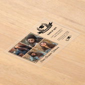 フォーエレガントフォトブラック | 卒業澄ん アクリル招待状 (レイダウン)