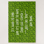 フォーエレガントリーフクローバーフローラ ジグソーパズル (縦)