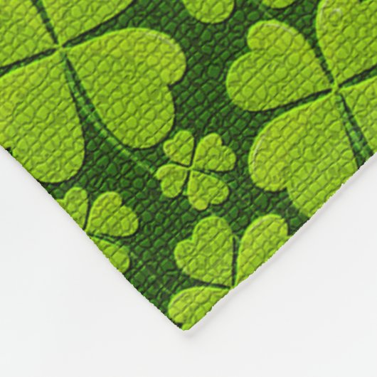 フォーエレガントリーフクローバーフローラ フリースブランケット (角)