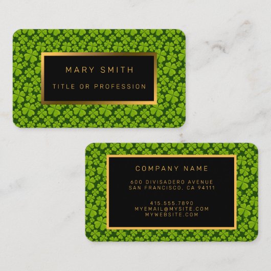 フォーエレガントリーフクローバーフローラ 名刺 (正面/裏面)