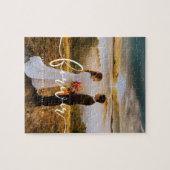 フォーエーエレガントデザインオーバーレイ結婚ズ写真 ジグソーパズル (横)