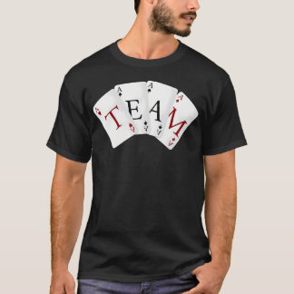 フォーエース トランプ チーム ポーカー ブリッジ スペード C Tシャツ
