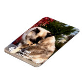 フォーエ恋しく思ーペットメモリアルモダンフォトカスタム マグネット (左側)