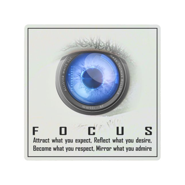 フォーカやる気を起こさせるンメタルウォールアート メタルプリント (正面)