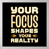 フォーカスされた心、形の現実 – やる気を起こさせる ポスター (正面)