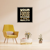 フォーカスされた心、形の現実 – やる気を起こさせる ポスター