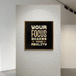 フォーカスされた心、形の現実 – やる気を起こさせる ポスター