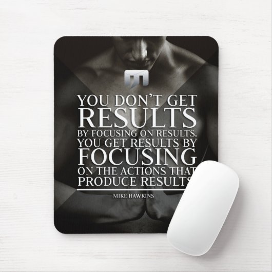 フォーカスと結果 – トレーニング やる気を起こさせる マウスパッド (マウス)