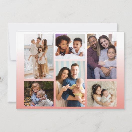 フォーカスの瞬間：カスタマイズ可能な6枚のフォトコラージュ シーズンカード (正面)