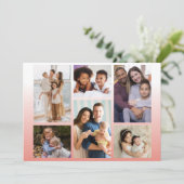 フォーカスの瞬間：カスタマイズ可能な6枚のフォトコラージュ シーズンカード (スタンド正面)