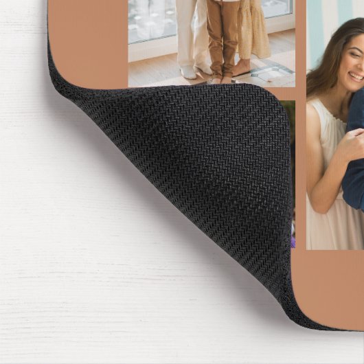 フォーカスの瞬間：カスタマイズ可能な6枚のフォトコラージュ マウスパッド (コーナー)