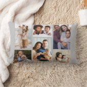 フォーカスの瞬間：カスタマイズ可能な6枚のフォトコラージュ ランバークッション (ブランケット)