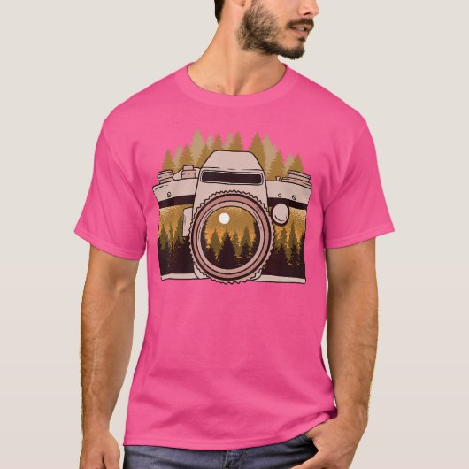 フォーカスを調整する 写真家 カメラと写真 Tシャツ (正面)
