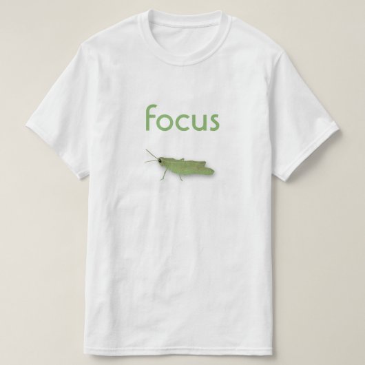 フォーカスグラスホッパー水彩ワッシュ Tシャツ (デザイン正面)