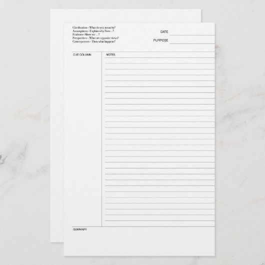 フォーカスノート (正面/裏面)