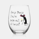 フォーカスハロウィンワインのフカスポカスアウトフォーカストハロウィンワイン引用文 ステムなしワイングラス (正面)