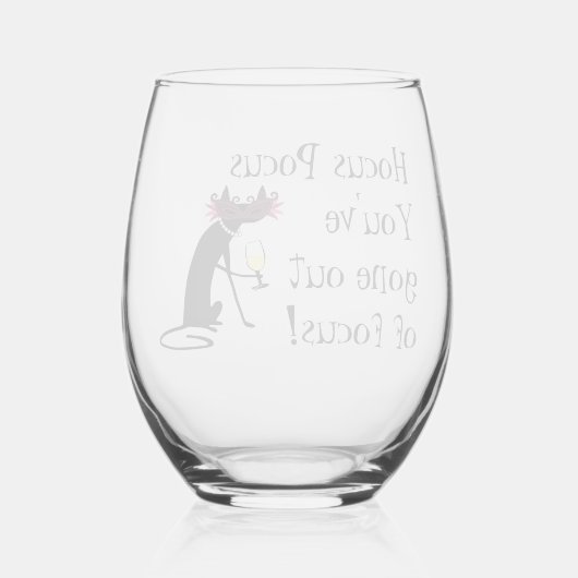 フォーカスハロウィンワインのフカスポカスアウトフォーカストハロウィンワイン引用文 ステムなしワイングラス (裏面)