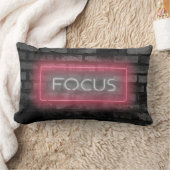 フォーカスピンクネオンサイン腰枕 ランバークッション (ブランケット)