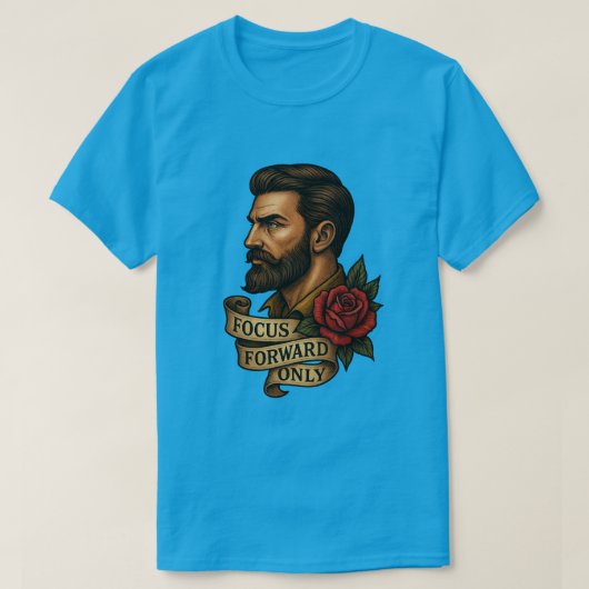 フォーカス前方のみタトゥースタイルTシャツ Tシャツ (デザイン正面)