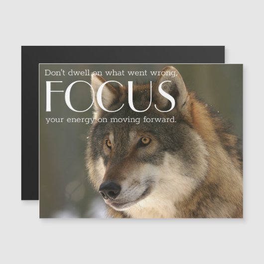 フォーカス引用文オンWolfイメージマ感動的グネット (正面/裏面)