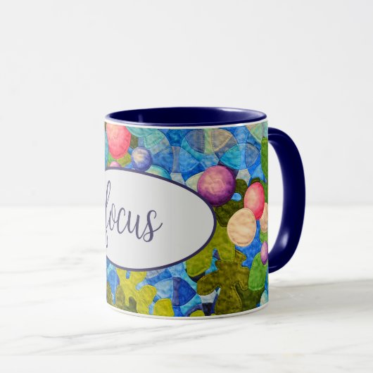 フォーカス文字オンキルトデザイン マグカップ (正面右)