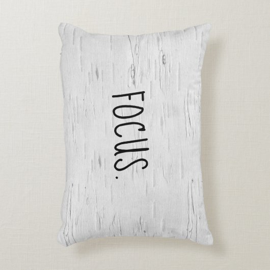 フォーカス文字オン樺の木ツリーアクセント枕 アクセントクッション (正面(垂直))