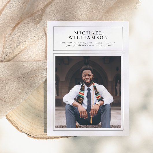 フォーカス | フォーマル フレーム 写真 卒業発表 招待状