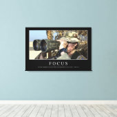 フォーカス：感動的引用文 キャンバスプリント (インサイチュ (ウッドフロア))