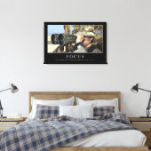 フォーカス：感動的引用文 キャンバスプリント (インサイチュ (寝室))