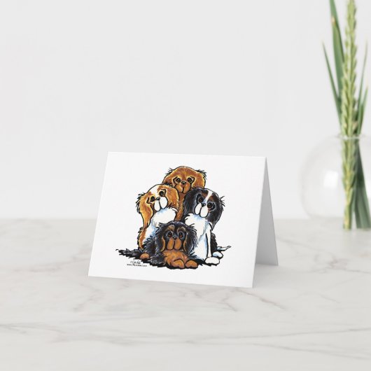 フォーカバリヤキングチャールズスパニエル犬 カード (正面)