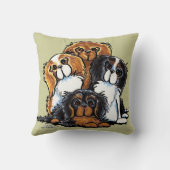 フォーカバリヤキングチャールズスパニエル犬 クッション (裏面)